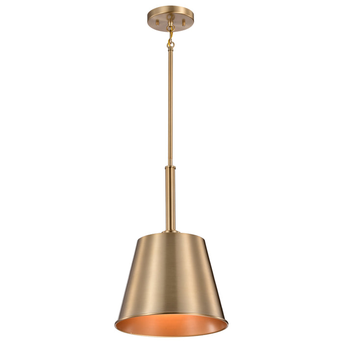 SATCO/NUVO Alexis 1-Light Small Pendant 100W Maximum 120V Burnished Brass And Gold Finish (60-7939)