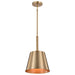 SATCO/NUVO Alexis 1-Light Small Pendant 100W Maximum 120V Burnished Brass And Gold Finish (60-7939)