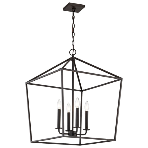 SATCO/NUVO Emma 4-Light Small Pendant 60W Maximum 120V Matte Black Finish (60-7941)