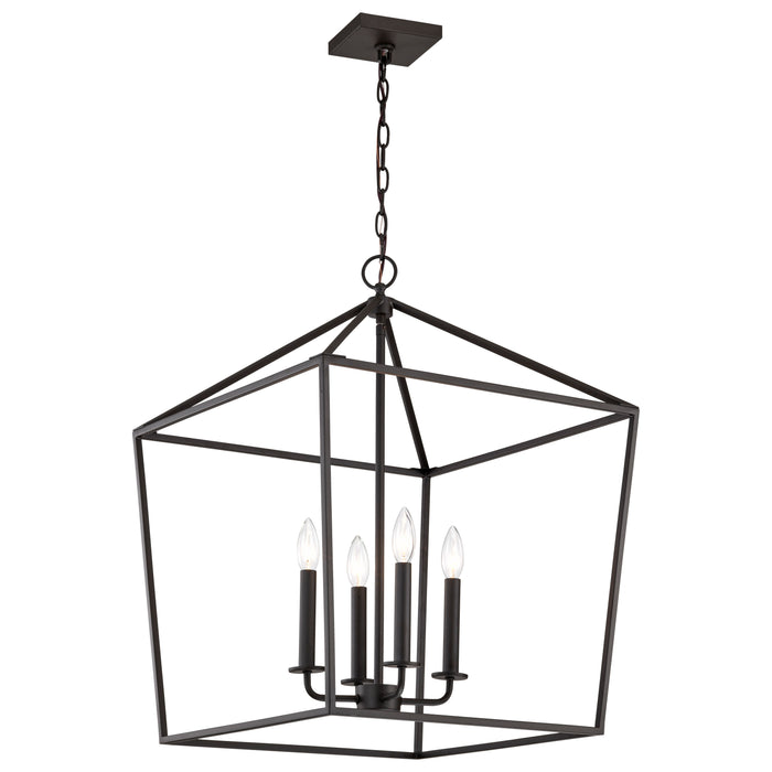 SATCO/NUVO Emma 4-Light Small Pendant 60W Maximum 120V Matte Black Finish (60-7941)