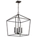 SATCO/NUVO Emma 4-Light Small Pendant 60W Maximum 120V Matte Black Finish (60-7941)
