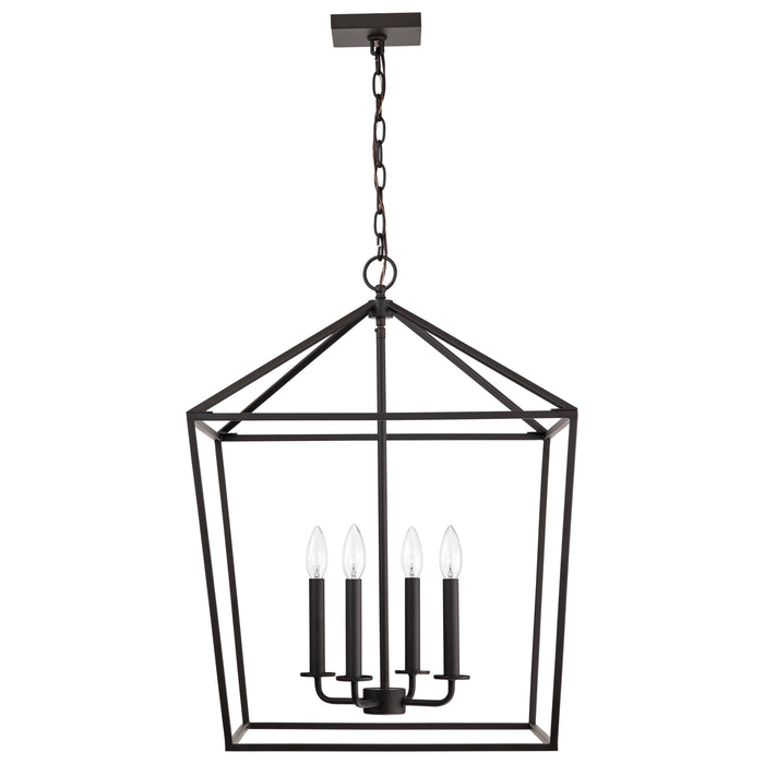 SATCO/NUVO Emma 4-Light Small Pendant 60W Maximum 120V Matte Black Finish (60-7941)