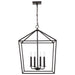 SATCO/NUVO Emma 4-Light Small Pendant 60W Maximum 120V Matte Black Finish (60-7941)