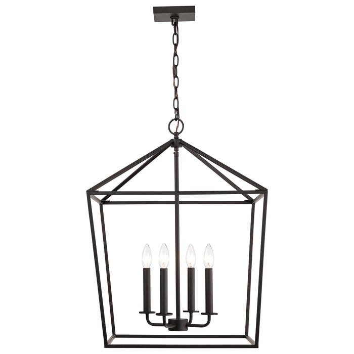 SATCO/NUVO Emma 4-Light Small Pendant 60W Maximum 120V Matte Black Finish (60-7941)