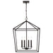 SATCO/NUVO Emma 4-Light Small Pendant 60W Maximum 120V Matte Black Finish (60-7941)