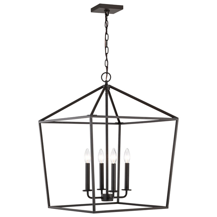 SATCO/NUVO Emma 4-Light Small Pendant 60W Maximum 120V Matte Black Finish (60-7941)