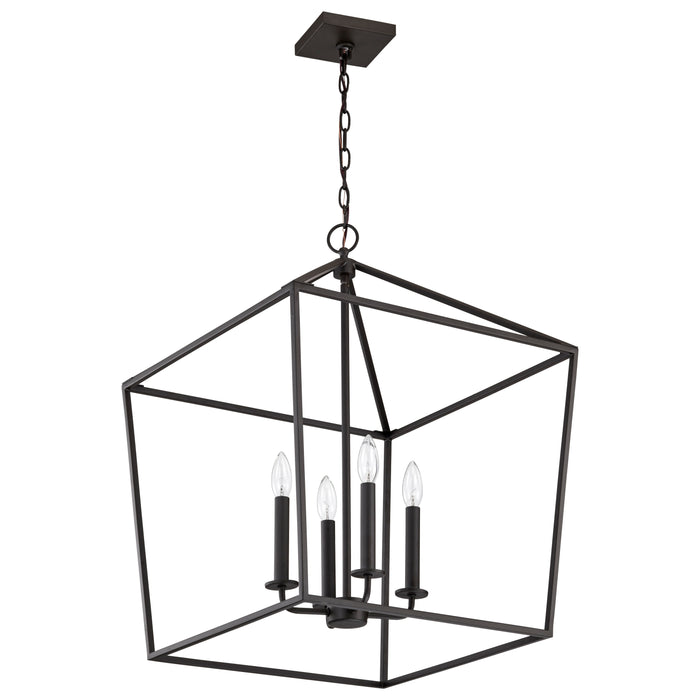 SATCO/NUVO Emma 4-Light Small Pendant 60W Maximum 120V Matte Black Finish (60-7941)