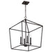 SATCO/NUVO Emma 4-Light Small Pendant 60W Maximum 120V Matte Black Finish (60-7941)