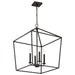 SATCO/NUVO Emma 4-Light Small Pendant 60W Maximum 120V Matte Black Finish (60-7941)