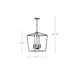 SATCO/NUVO Emma 4-Light Small Pendant 60W Maximum 120V Matte Black Finish (60-7941)