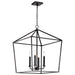 SATCO/NUVO Emma 4-Light Large Pendant 60W Maximum 120V Matte Black Finish (60-7942)