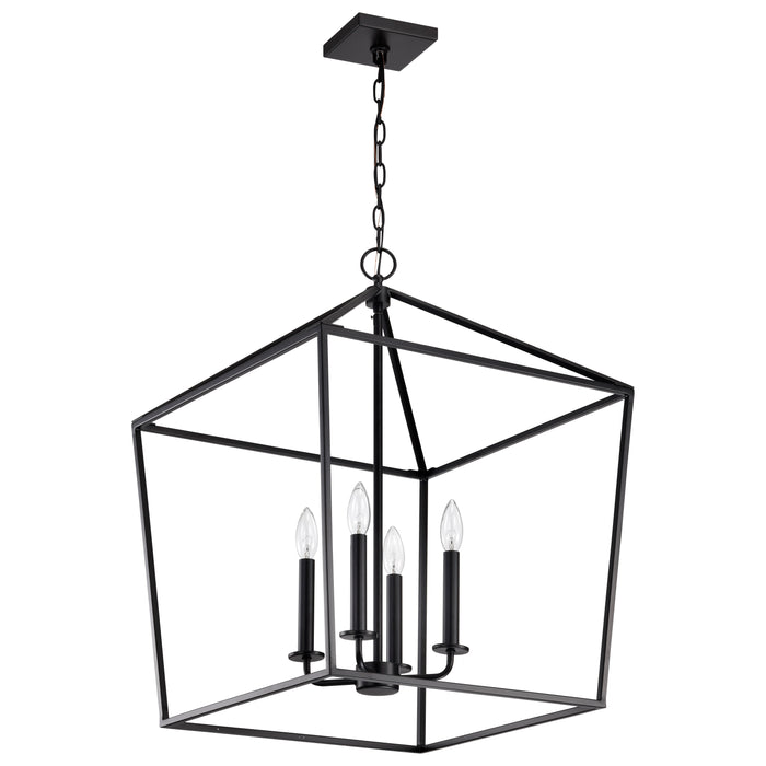 SATCO/NUVO Emma 4-Light Large Pendant 60W Maximum 120V Matte Black Finish (60-7942)
