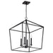 SATCO/NUVO Emma 4-Light Large Pendant 60W Maximum 120V Matte Black Finish (60-7942)