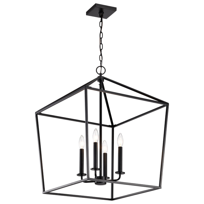 SATCO/NUVO Emma 4-Light Large Pendant 60W Maximum 120V Matte Black Finish (60-7942)