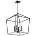 SATCO/NUVO Emma 4-Light Large Pendant 60W Maximum 120V Matte Black Finish (60-7942)