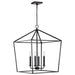SATCO/NUVO Emma 4-Light Large Pendant 60W Maximum 120V Matte Black Finish (60-7942)
