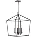 SATCO/NUVO Emma 4-Light Large Pendant 60W Maximum 120V Matte Black Finish (60-7942)