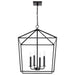 SATCO/NUVO Emma 4-Light Large Pendant 60W Maximum 120V Matte Black Finish (60-7942)
