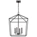 SATCO/NUVO Emma 4-Light Large Pendant 60W Maximum 120V Matte Black Finish (60-7942)