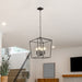 SATCO/NUVO Emma 4-Light Large Pendant 60W Maximum 120V Matte Black Finish (60-7942)