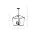 SATCO/NUVO Emma 4-Light Large Pendant 60W Maximum 120V Matte Black Finish (60-7942)