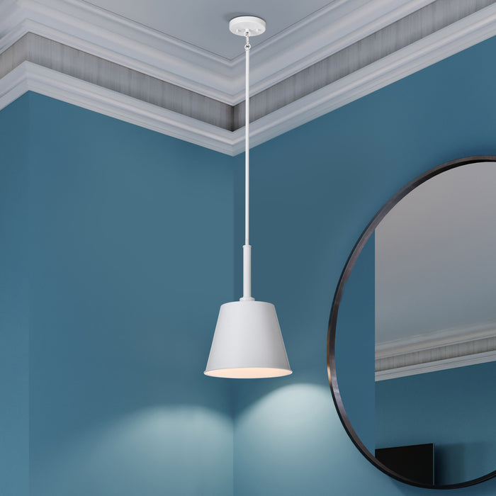 SATCO/NUVO Alexis 1-Light Large Pendant 100W Maximum 120V Matte White Finish (60-7948)
