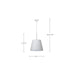 SATCO/NUVO Alexis 1-Light Large Pendant 100W Maximum 120V Matte White Finish (60-7948)