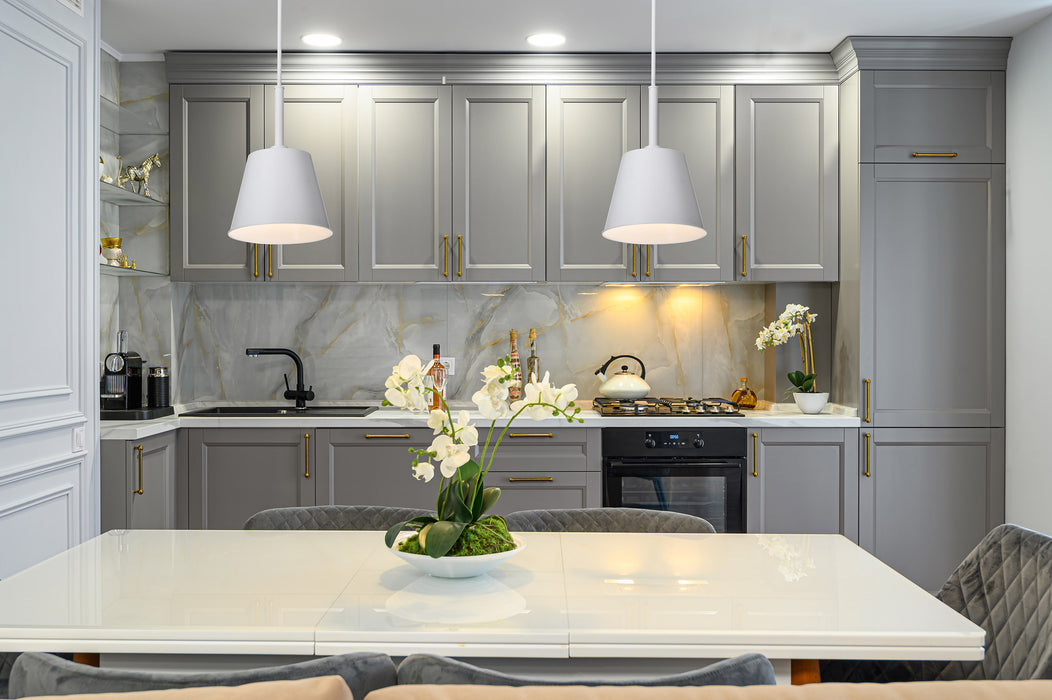 SATCO/NUVO Alexis 1-Light Small Pendant 100W Maximum 120V Matte White Finish (60-7949)