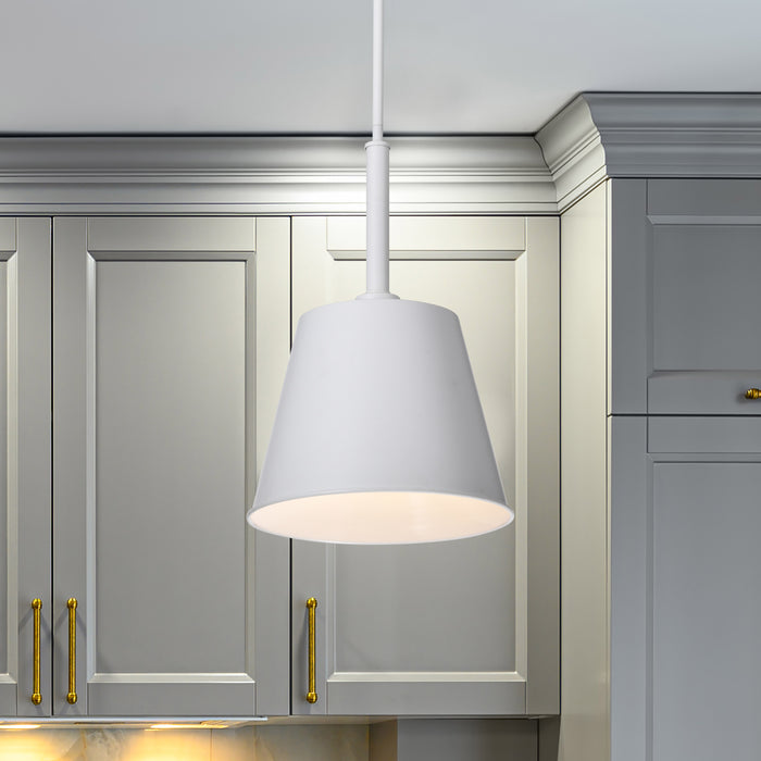 SATCO/NUVO Alexis 1-Light Small Pendant 100W Maximum 120V Matte White Finish (60-7949)