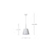 SATCO/NUVO Alexis 1-Light Small Pendant 100W Maximum 120V Matte White Finish (60-7949)
