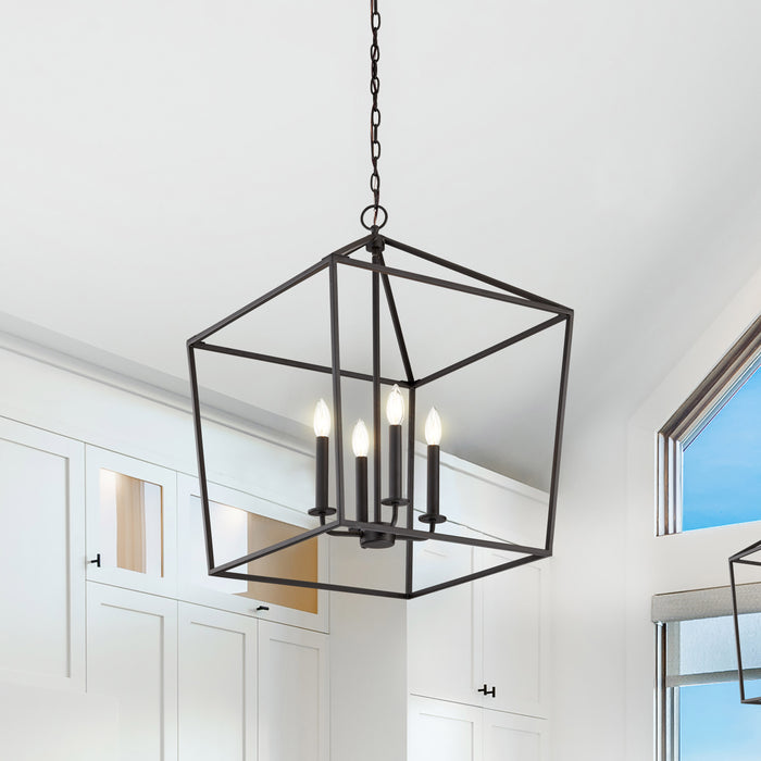 SATCO/NUVO Emma 4-Light Small Pendant 60W Maximum 120V Dark Bronze Finish (60-7951)