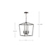 SATCO/NUVO Emma 4-Light Small Pendant 60W Maximum 120V Dark Bronze Finish (60-7951)