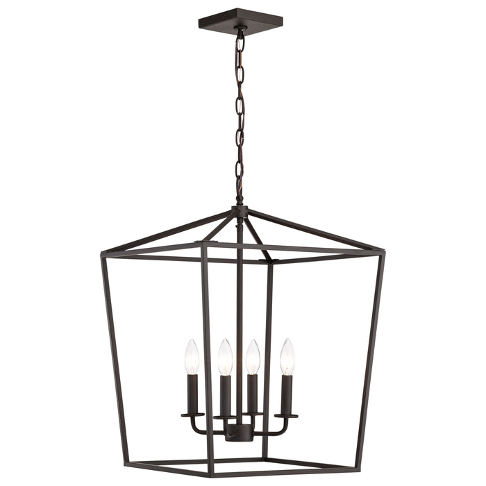 SATCO/NUVO Emma 4-Light Large Pendant 60W Maximum 120V Dark Bronze Finish (60-7952)