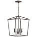 SATCO/NUVO Emma 4-Light Large Pendant 60W Maximum 120V Dark Bronze Finish (60-7952)