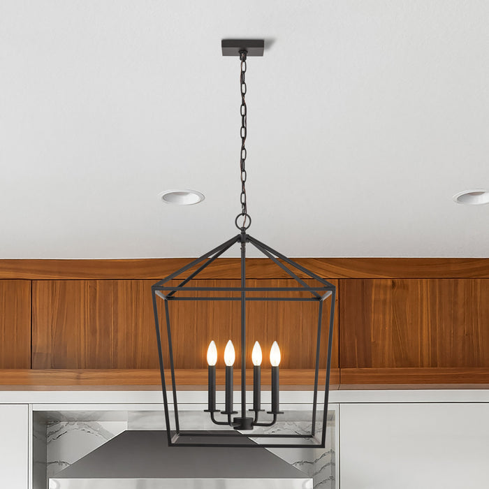 SATCO/NUVO Emma 4-Light Large Pendant 60W Maximum 120V Dark Bronze Finish (60-7952)