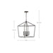 SATCO/NUVO Emma 4-Light Large Pendant 60W Maximum 120V Dark Bronze Finish (60-7952)