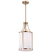 SATCO/NUVO Easton 1-Light Pendant 100W Maximum 120V Burnished Brass Finish White Linen Shade (60-7961)