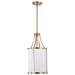 SATCO/NUVO Easton 1-Light Pendant 100W Maximum 120V Burnished Brass Finish White Linen Shade (60-7961)