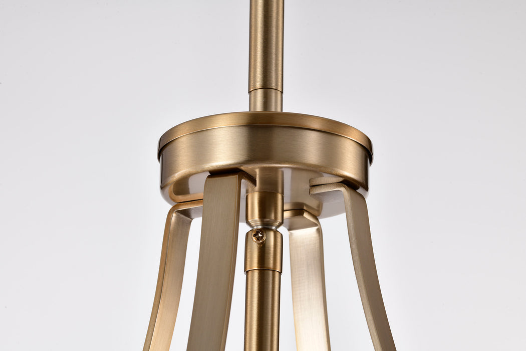 SATCO/NUVO Easton 1-Light Pendant 100W Maximum 120V Burnished Brass Finish White Linen Shade (60-7961)