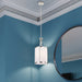 SATCO/NUVO Easton 1-Light Pendant 100W Maximum 120V Burnished Brass Finish White Linen Shade (60-7961)