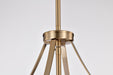 SATCO/NUVO Easton 3-Light Pendant 100W Maximum 120V Burnished Brass Finish White Linen Shade (60-7962)