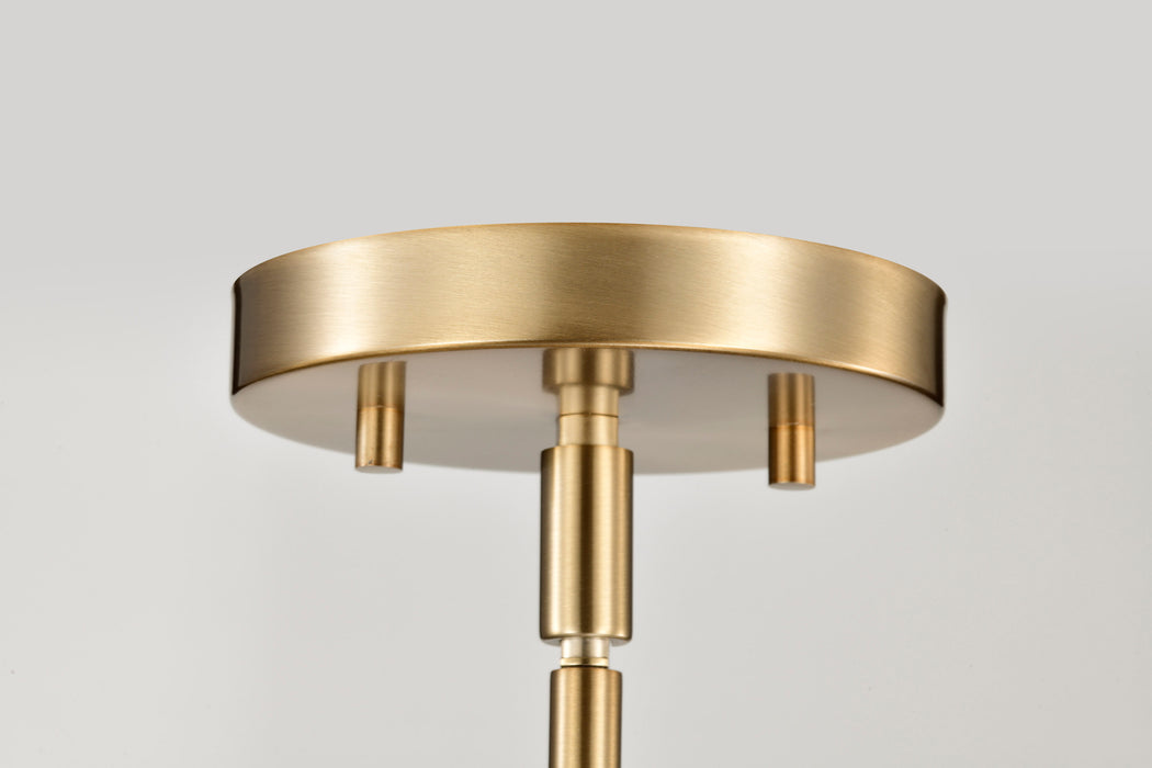 SATCO/NUVO Easton 3-Light Pendant 100W Maximum 120V Burnished Brass Finish White Linen Shade (60-7962)