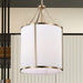 SATCO/NUVO Easton 3-Light Pendant 100W Maximum 120V Burnished Brass Finish White Linen Shade (60-7962)