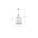 SATCO/NUVO Easton 3-Light Pendant 100W Maximum 120V Burnished Brass Finish White Linen Shade (60-7962)