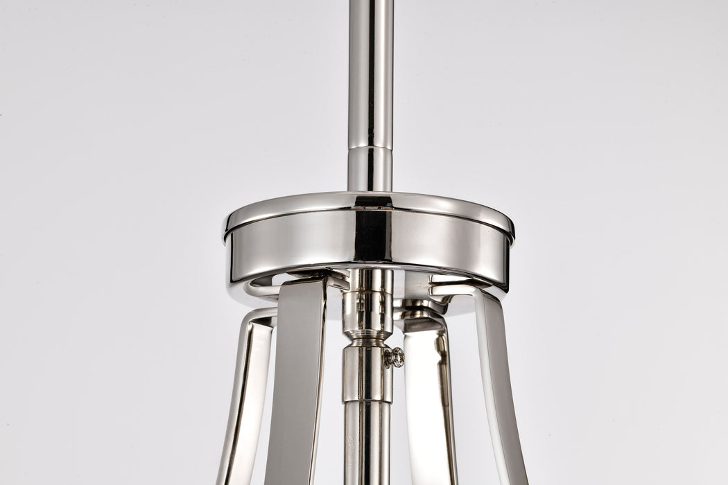 SATCO/NUVO Easton 1-Light Pendant 100W Maximum 120V Polished Nickel Finish White Linen Shade (60-7971)