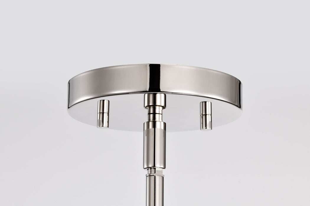 SATCO/NUVO Easton 1-Light Pendant 100W Maximum 120V Polished Nickel Finish White Linen Shade (60-7971)