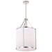 SATCO/NUVO Easton 3-Light Pendant 100W Maximum 120V Polished Nickel Finish White Linen Shade (60-7972)