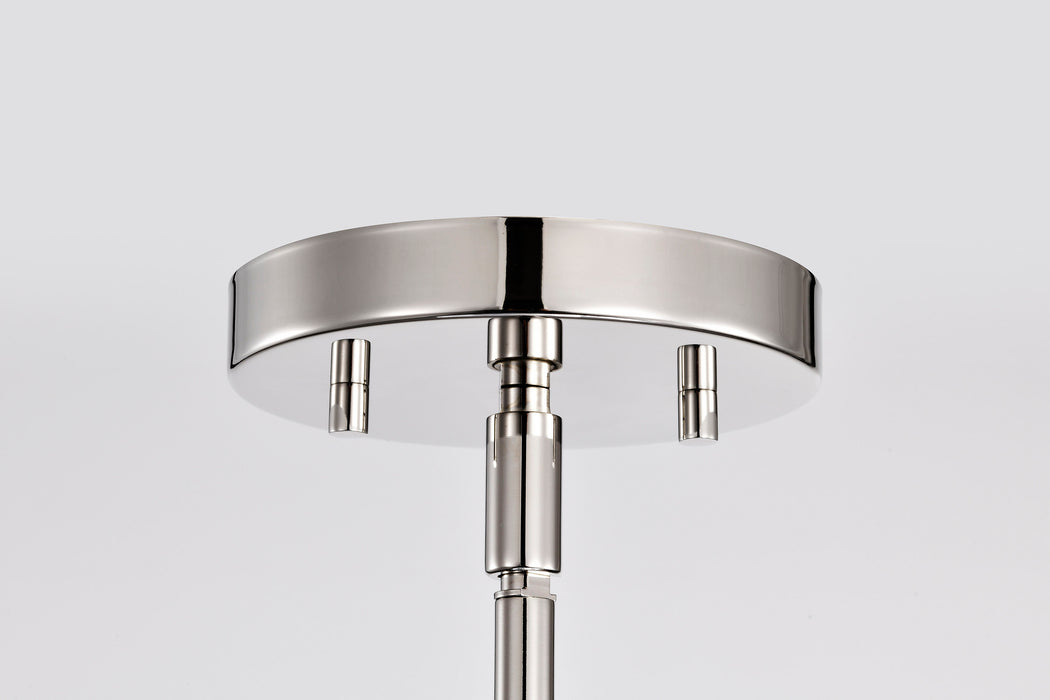 SATCO/NUVO Easton 3-Light Pendant 100W Maximum 120V Polished Nickel Finish White Linen Shade (60-7972)