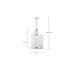 SATCO/NUVO Easton 3-Light Pendant 100W Maximum 120V Polished Nickel Finish White Linen Shade (60-7972)