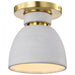 SATCO/NUVO Collins 8 Inch Flush Mount Ceramic With Gold Accents (60-8001)